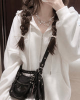 White rose necklace
