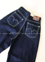 neon stitches wide pants