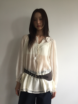 Pane see-through blouse (2color)