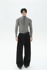 Thermal Fitted Henley Long Sleeve Tee
