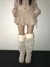 cable wool pumkin shorts(3 color) 