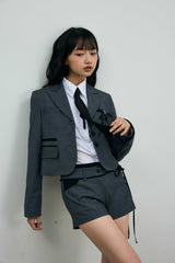 ASTRAL CROP JACKET / CHARCOAL