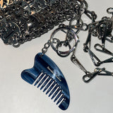 Mini heart brush key ring (5color)