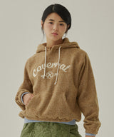 Women’s Oversized Terry Fleece Hoodie Camel