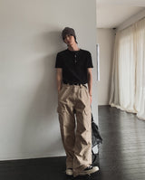 ビキュークロームヘンリーネックショートスリーブTシャツ
