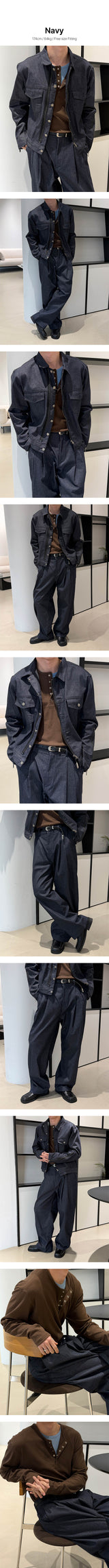 [SET UP가능] Non pade zipper denim jacket(2color)