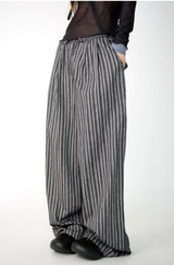 pleats stripe banding pants(3color)