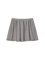 STRIPE FRILL MINI SKIRT (BEIGE)