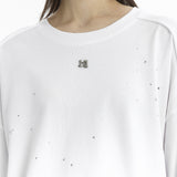 キュービックオーバーサイズフィットスリット長袖Tシャツ_ホワイト