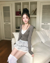 gray vicky lace cancan skirt