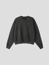 ウォッシング クロップスウェットシャツ 4color