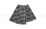 PLAID LAYERED WRAP SKIRT