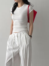 Basic Tension Cap Short Sleeve T-shirt