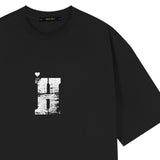 HOLY HEART H OVER FIT SHORT-SLEEVED T-SHIRT_BLACK