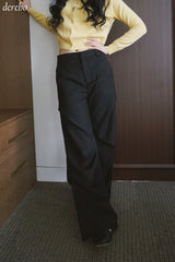 Daily wide shirring slacks