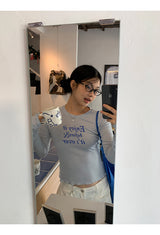 スカイレタリングスリムロングスリーブTシャツ