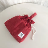 【MADE】Corduroy Pouch Bag - Red