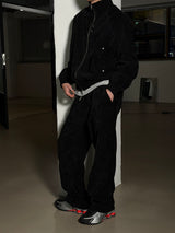 [SET UP가능] Velvet rivet training zip up(2color)