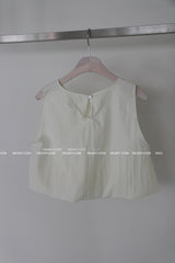 Pumpkin Balloon Sleeveless Blouse