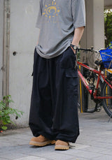 [SEMADE] Wind Nylon Balloon Cargo Pants