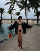 Punching eyelet strap bikini
