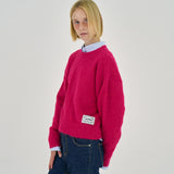 Brushed Soft Knit_Fuchsia pink