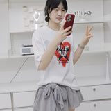 ファンキースターハートオーバーフィット半袖Tシャツ_WHITE