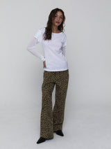 Cotton Leopard Pants_Beige