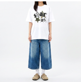 オーバーフィット クルーネック キラ スター ショートスリーブ Tシャツ ホワイト