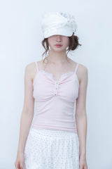  studs ribbon camisole(pink)
