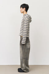 Ocean Striped Warmer Zip Hoodie