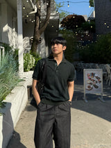 アデンノンフェイドワンタックワイドデニムパンツ