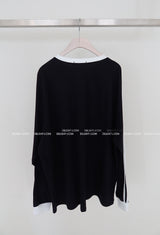 [UNISEX] トラックオーバーサイズフィットカラーTシャツ