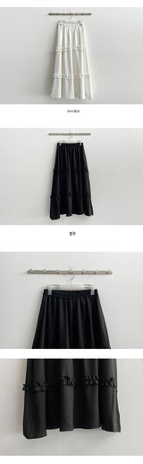 Tony banding frill cancan long skirt