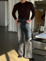 [F/W] ウール70キャッシュマッスルヘンリーネックニット(3color)