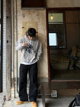 Denim stage fleece hoodie