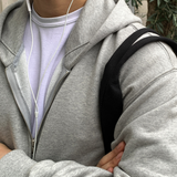 Meier Daily Semi Cropped Twoway Hooded Zip-Up