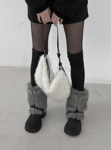Bshawl Belt Strap Fur Shoulder Bag
