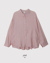 #ベリーシアーサッカーチェック長袖シャツ(3color)