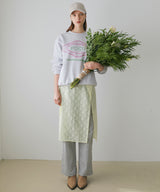 Lace Applique Sweatshirt - Light Grey
