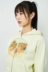 ツーガール プリント ウーマン ジップアップ パーカー