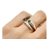 リニングリングシルバー (green onyx)