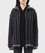 Velvet Yarn Knitted Zip Up (5color)