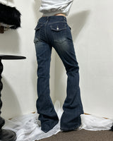 Low-rise washing bootscut PT  [2color]