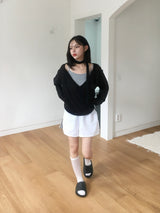 Two-line nylon washable shorts (8c)