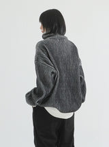 Adel pocket zip-up knit