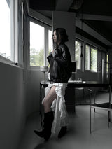 vintage old leather jacket (2color)