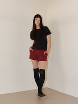 STRIPE JERSEY SHORTS (RED)