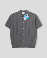 Tiban Cable Knit Short‑Sleeve Cardigan