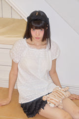 ナナレースパフブラウス (WHITE)